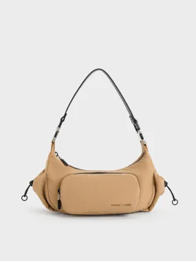 Soleil Nylon Shoulder Bag - Camel