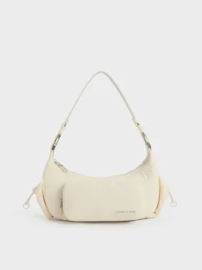 Soleil Nylon Shoulder Bag - Cream