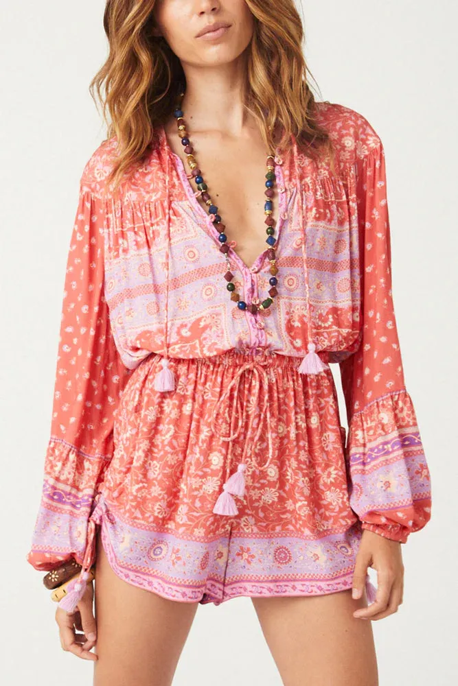 Spell      SPELL AND THE GYPSY COLLECTIVE - SUNSHINE BANDIT ROMPER (CAYENNE)