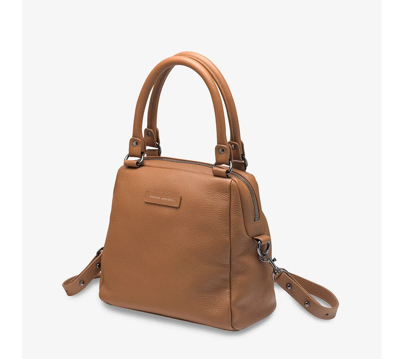 Status Anxiety WOMENS LAST MOUNTAINS LEATHER BAG TAN