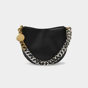 Stella McCartney  Medium Shoulder Bag Chain Alte in Black Synthetic Leather