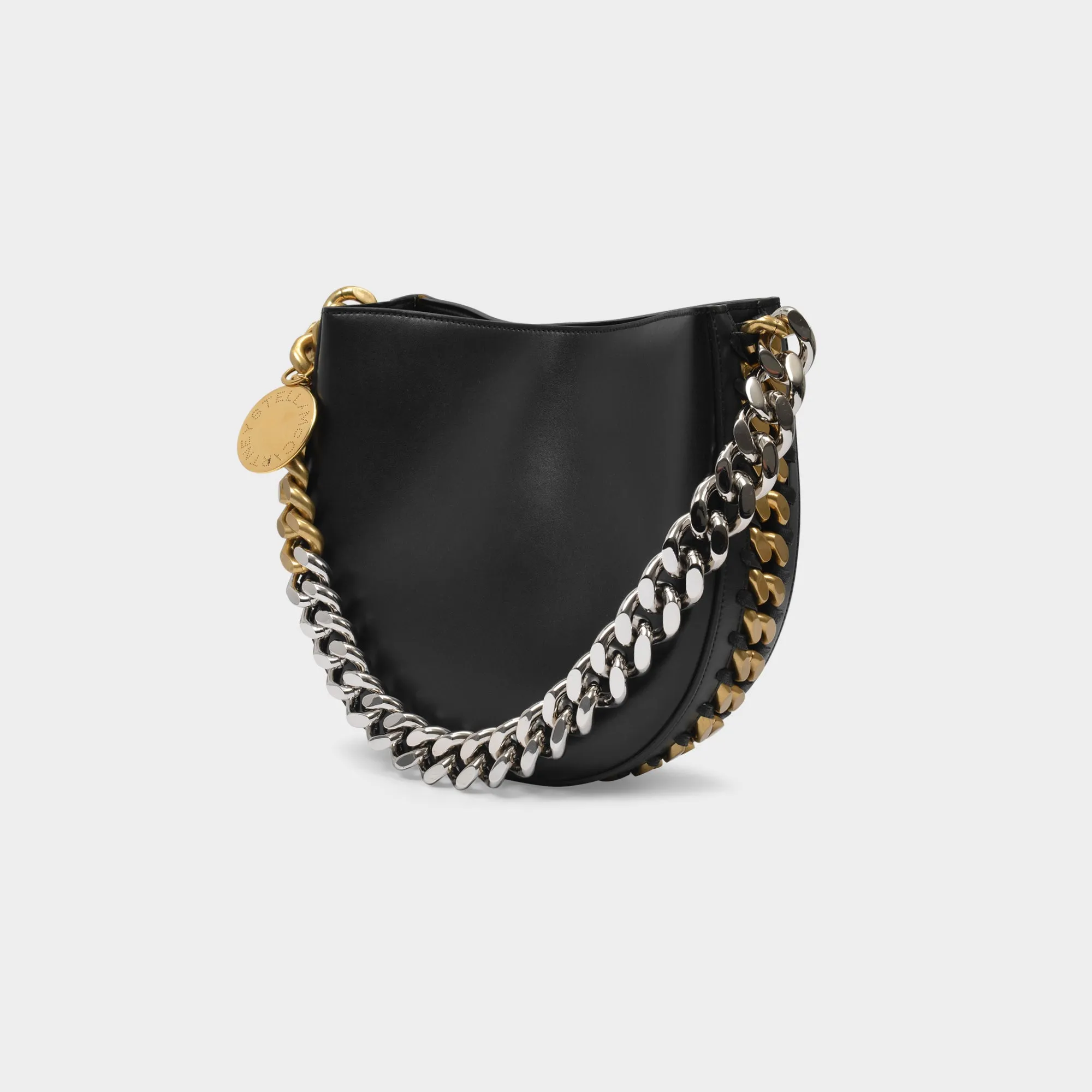 Stella McCartney  Medium Shoulder Bag Chain Alte in Black Synthetic Leather