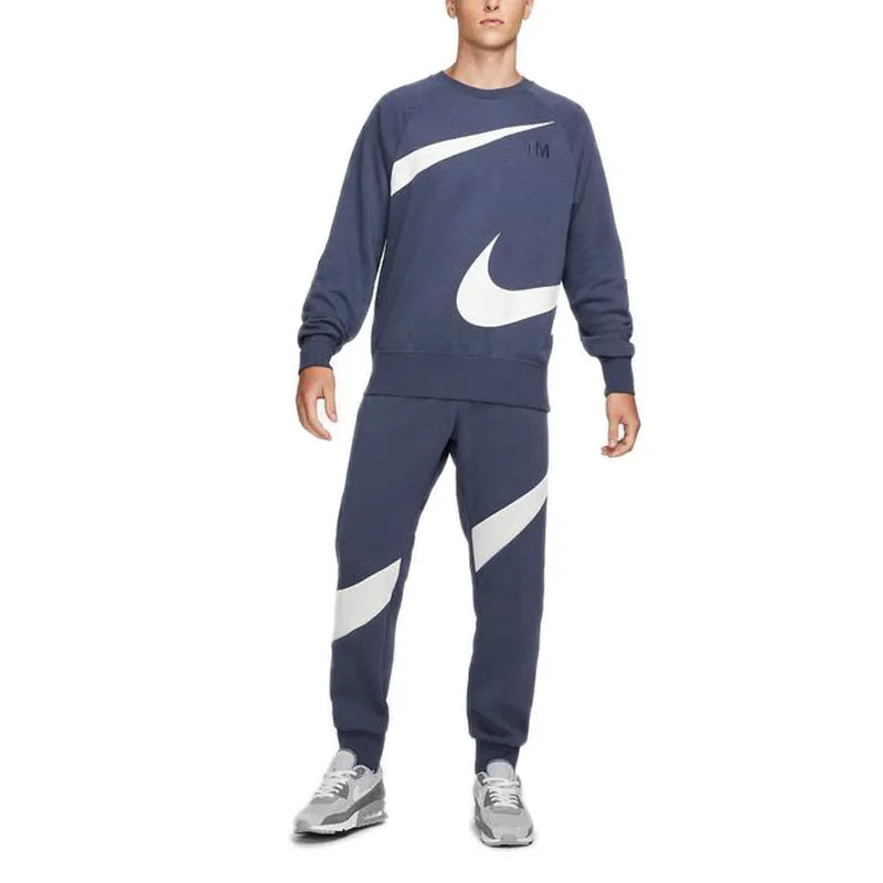 Sweat Nike Swoosh Fleece Crew - Bleu - Homme