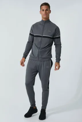 Tall Man Active Funnel Neck Training Tracksuit | boohooMAN UK