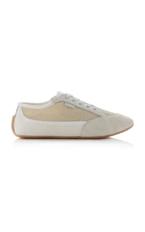 The Row Bonnie Suede-Trimmed Canvas Sneakers