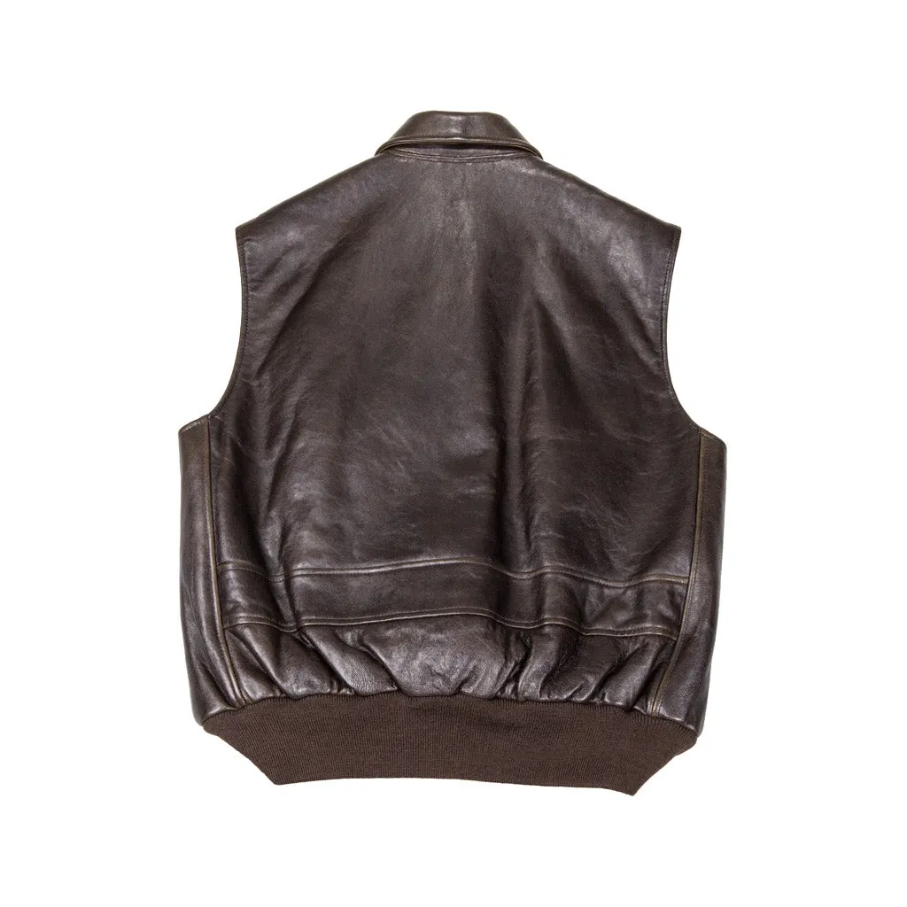 The Stearman Leather Vest | Men's Vintage Leather Vest