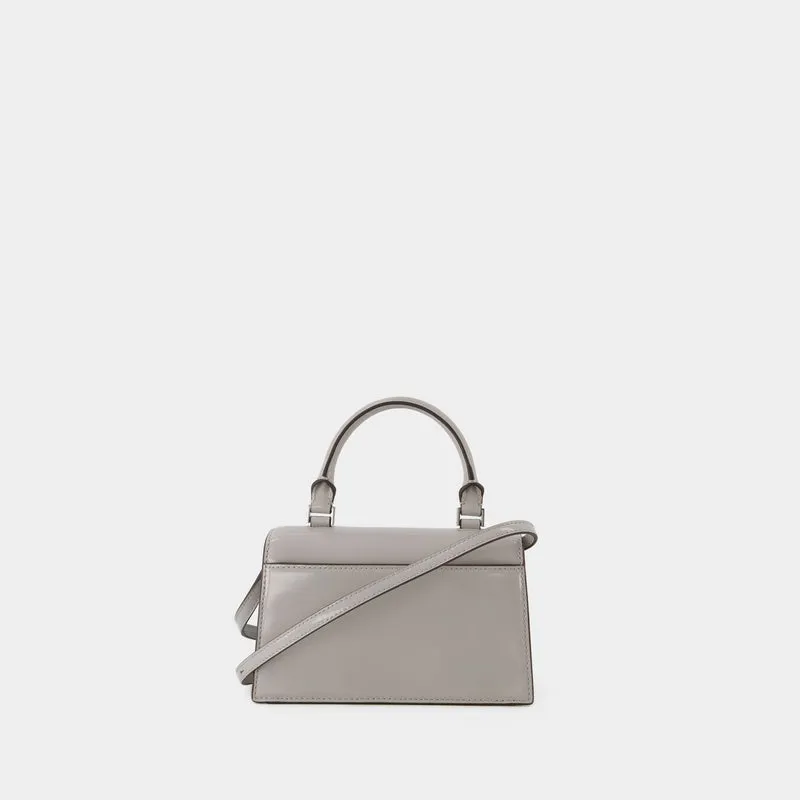 Trend Spazzolato Mini Bag - Tory Burch - Leather - Grey