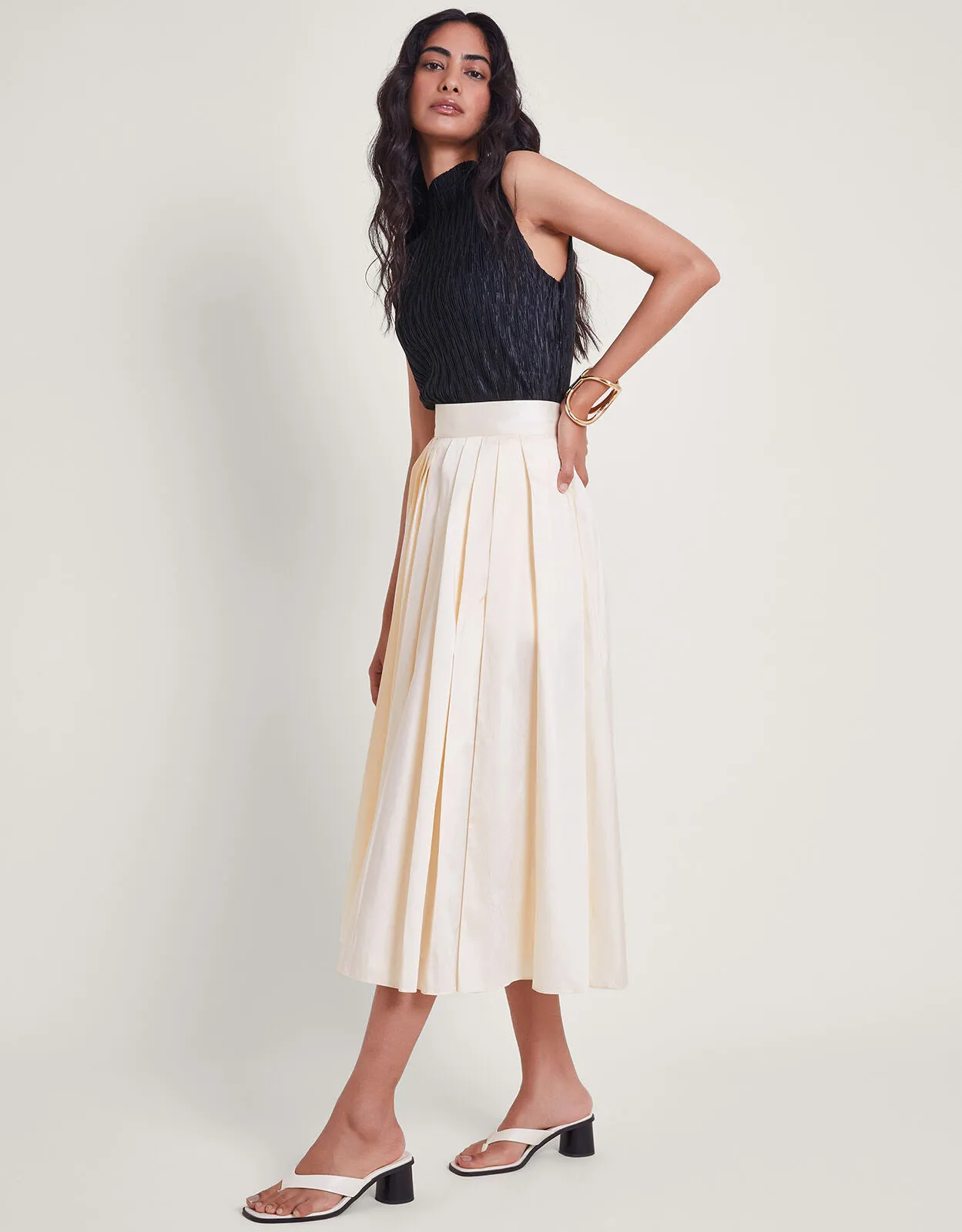 Tully Taffeta Skirt Cream