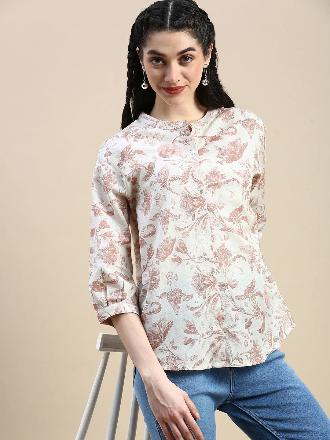 Tunic Top Printed-Clay