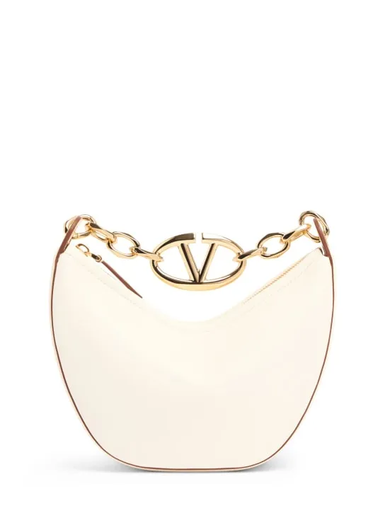 Valentino Garavani   Mini Vlogo Moon leather top handle bag 