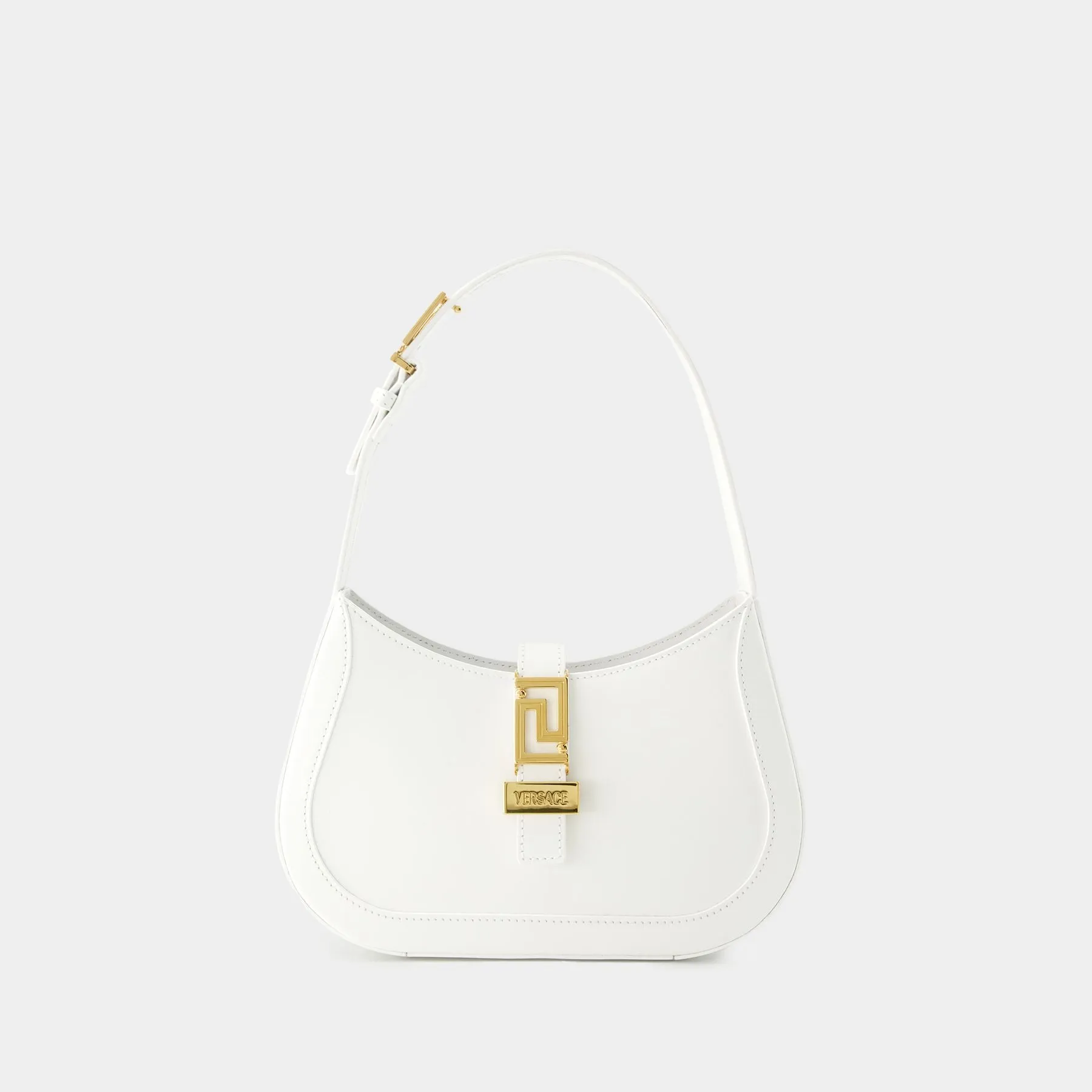 Versace  Greca Goddess Small Hobo Bag - Versace - Leather - White