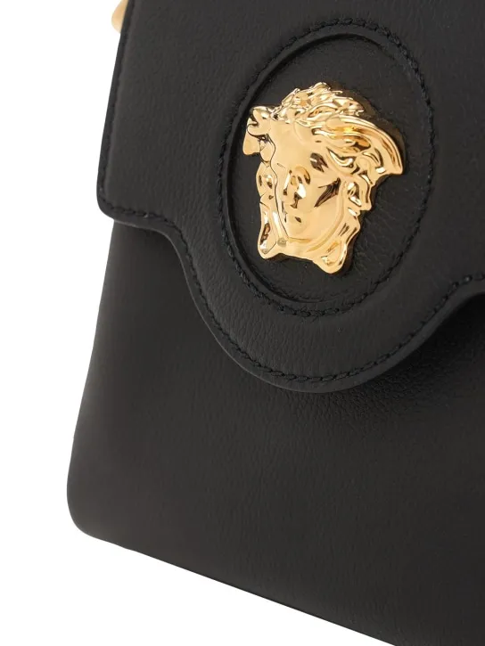 Versace   Small leather Medusa top handle bag 