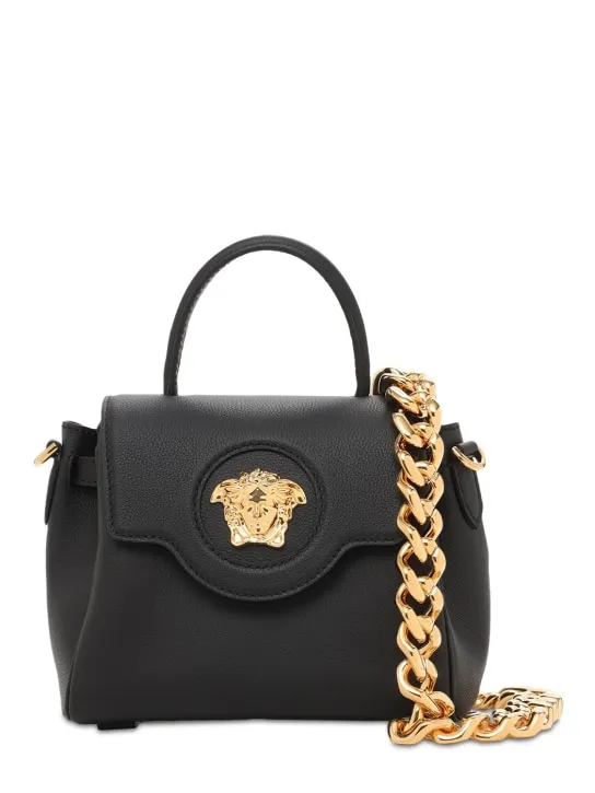 Versace   Small leather Medusa top handle bag 