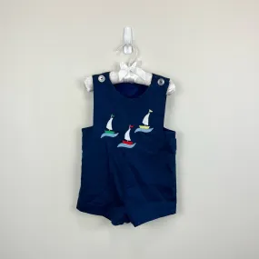 Vintage Applique Sailboat Jon Jon Romper