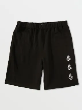 Volcom Iconic Stone Fleece Shorts - Black / Multi