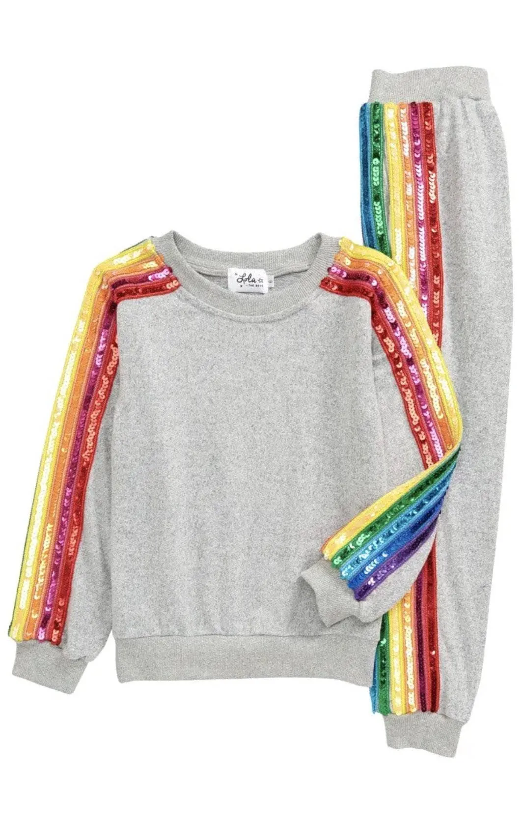 Women's Sequin Rainbow Tracksuit Set