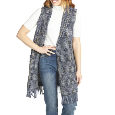 Women's Tribal Double Breast Fringe Vest