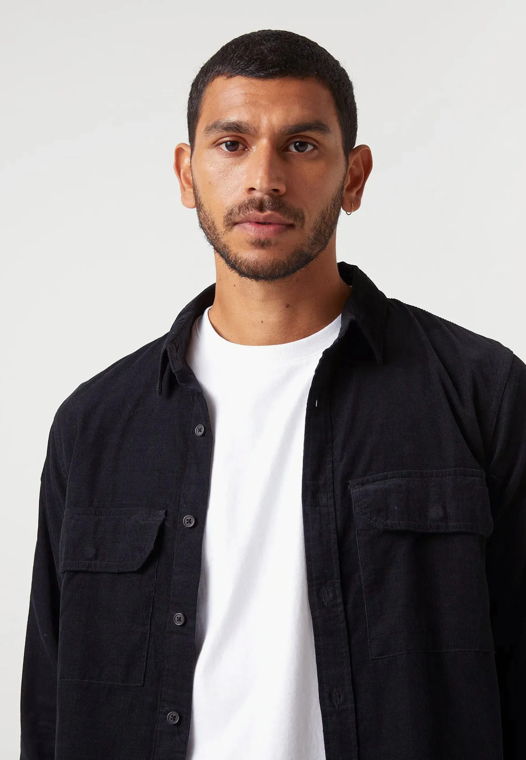 Workwear Corduroy Shirt - Black