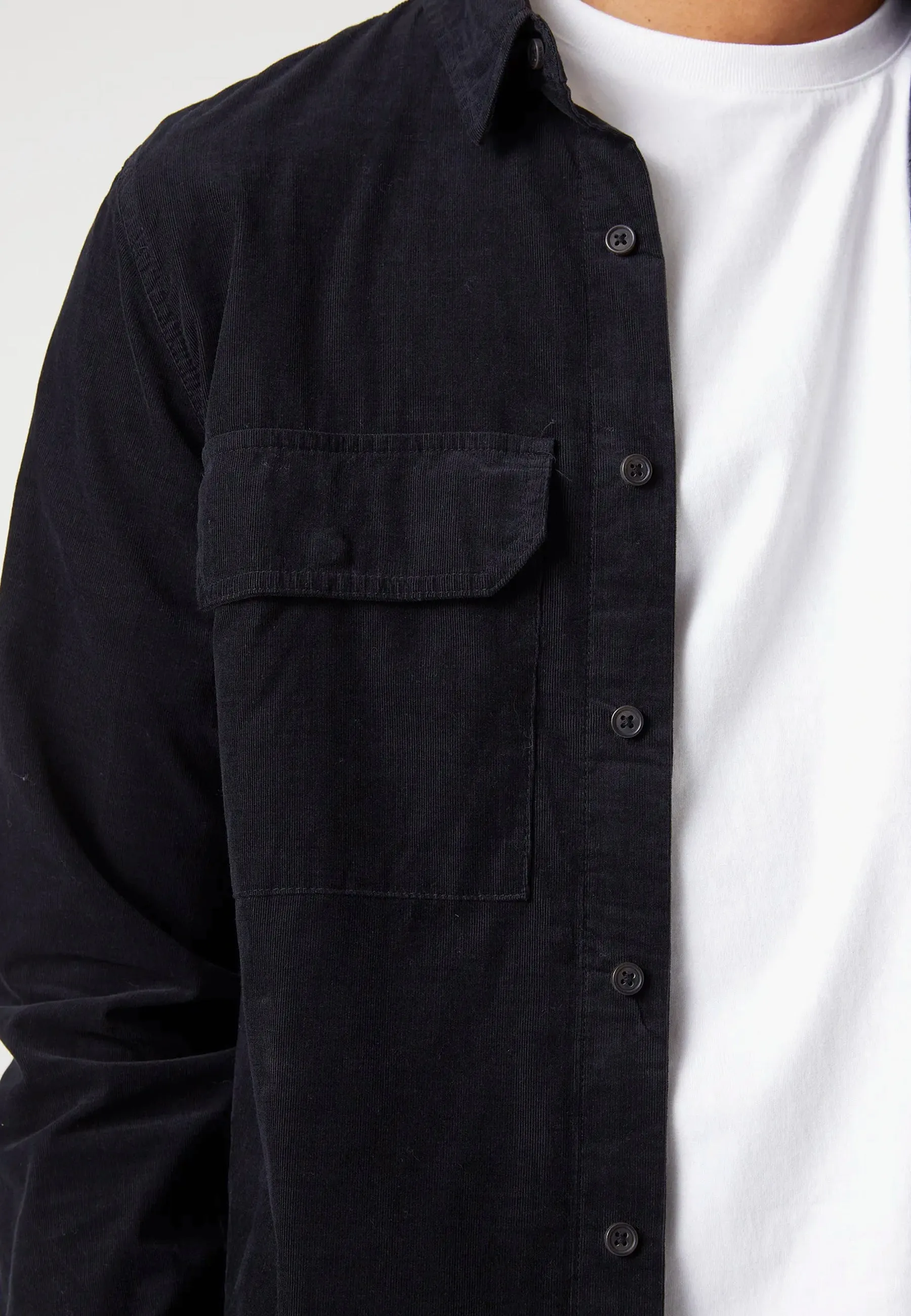 Workwear Corduroy Shirt - Black