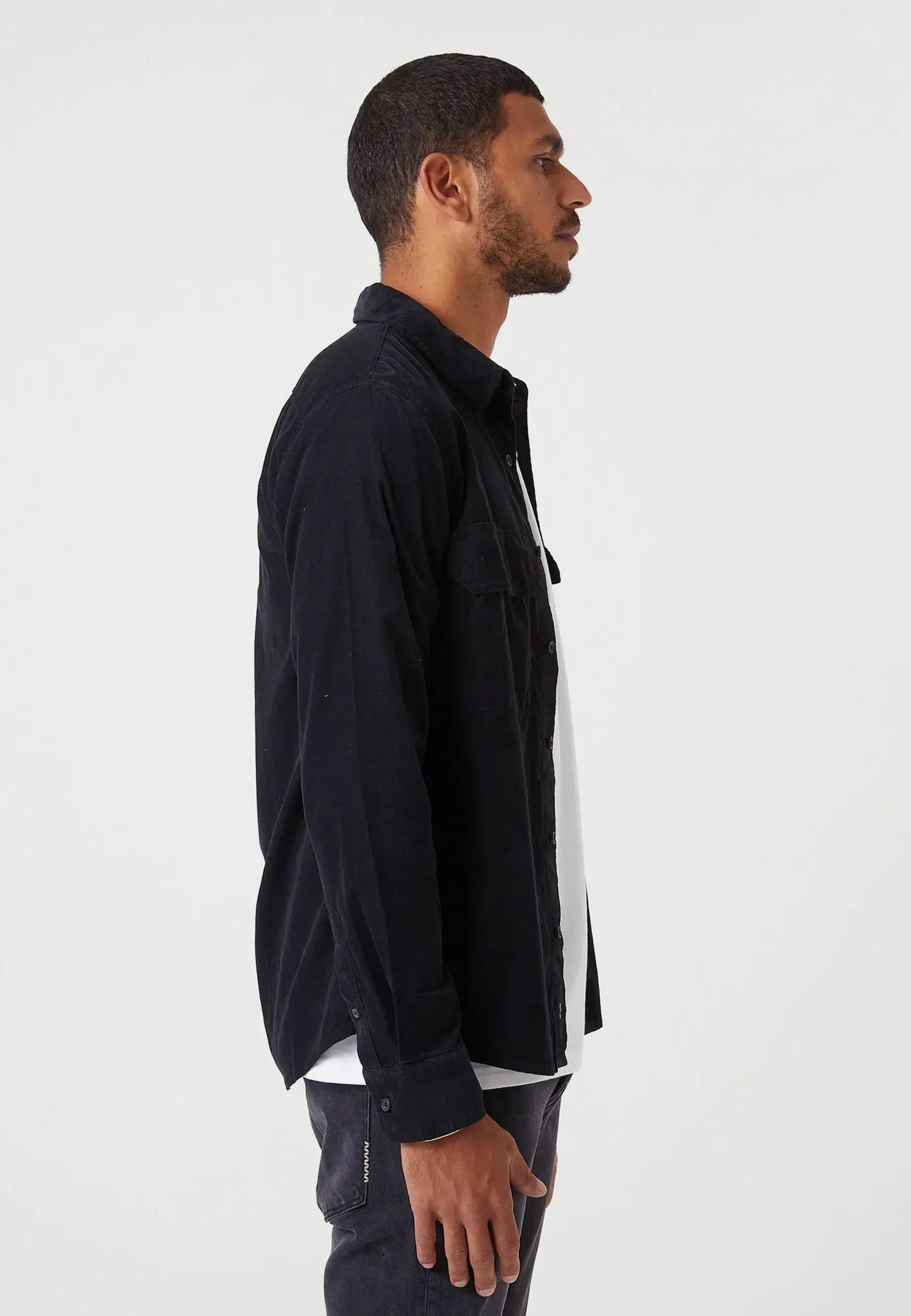 Workwear Corduroy Shirt - Black