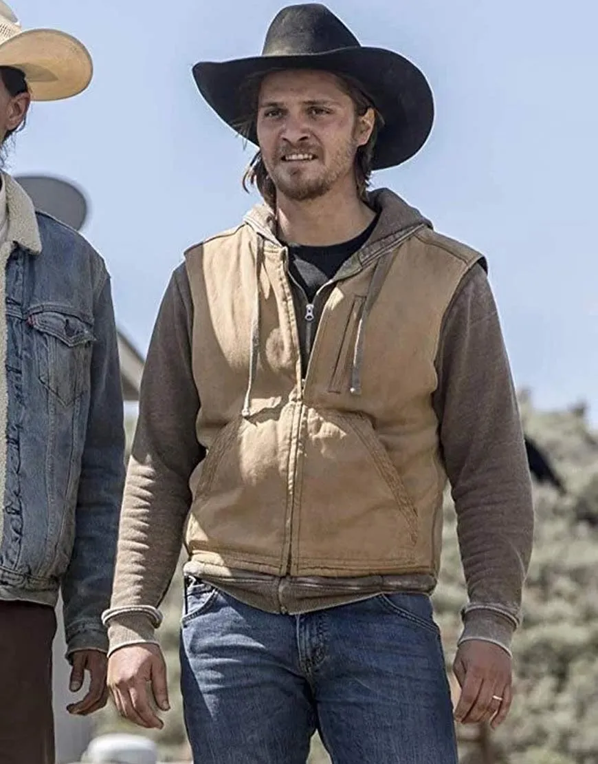 Yellowstone Kayce Dutton Brown Vest | Luke Grimes Vest | Get 45% OFF!