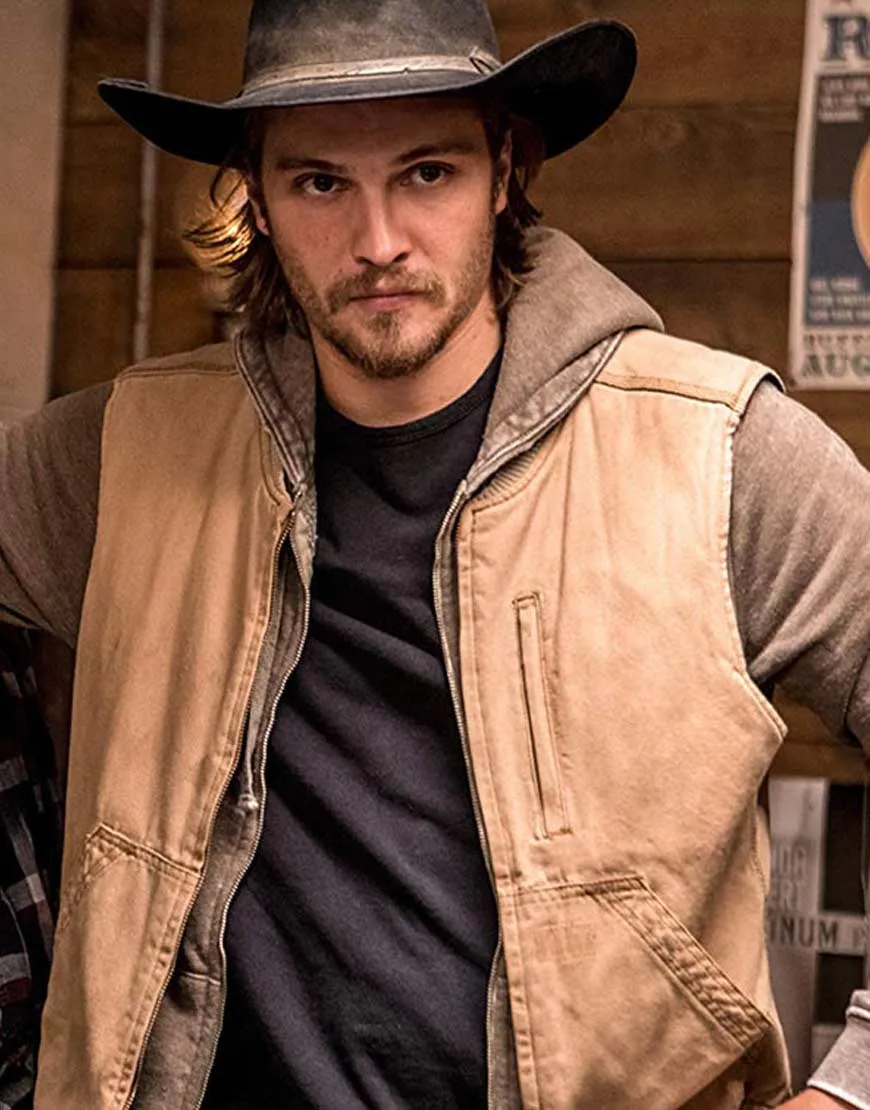 Yellowstone Kayce Dutton Brown Vest | Luke Grimes Vest | Get 45% OFF!